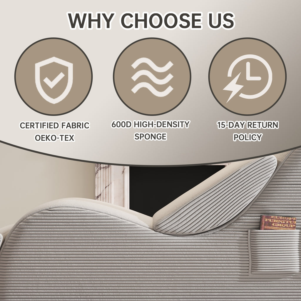 Adults' Ergonomic Yoga Chair with Ottoman - High-Density Foam Boneless Chaise Lounge, Lumbar & Side Pockets - Indoor Stretching Chair for Relaxation, Exercise, for Gym\u002FPilates\u002FStudio - Easy Setup (No Assembly)