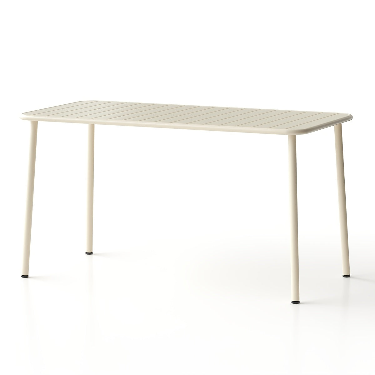 Black Friday Modern Furniture Outdoor Metal Dining Table, Waterproof Patio Table for Garden, Balcony, Or Deck, Available In Long And Square Sizes, Ideal Coffee And Dining Table for Outdoor Use, Mint Green Claret Red\u002F Cream White, Garden Furniture