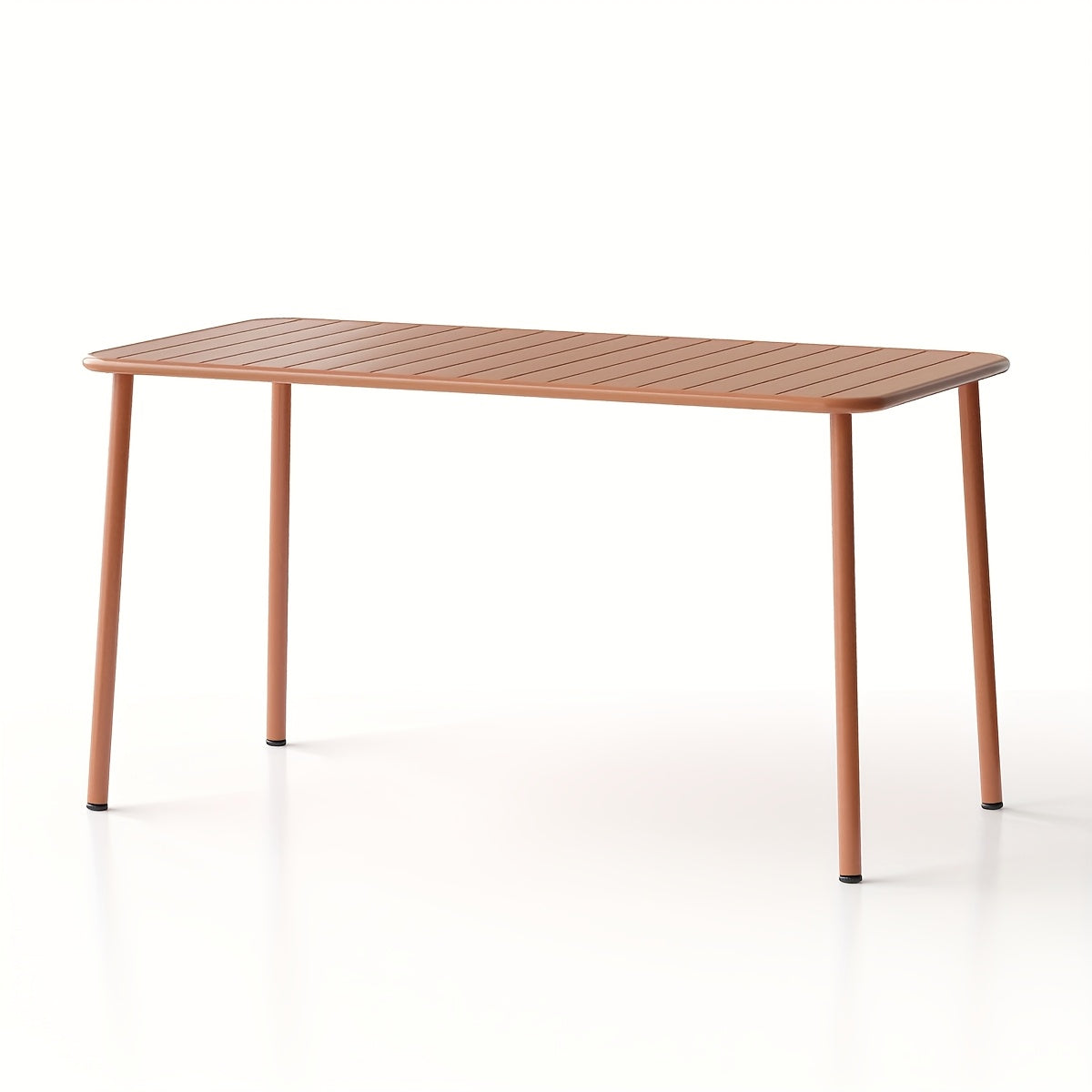 Black Friday Modern Furniture Outdoor Metal Dining Table, Waterproof Patio Table for Garden, Balcony, Or Deck, Available In Long And Square Sizes, Ideal Coffee And Dining Table for Outdoor Use, Mint Green Claret Red\u002F Cream White, Garden Furniture